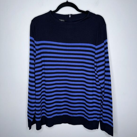 Talbots Sweaters - Talbots Women’s Striped Long Sleeve Sweater Crewneck Blue Size XLP NWT